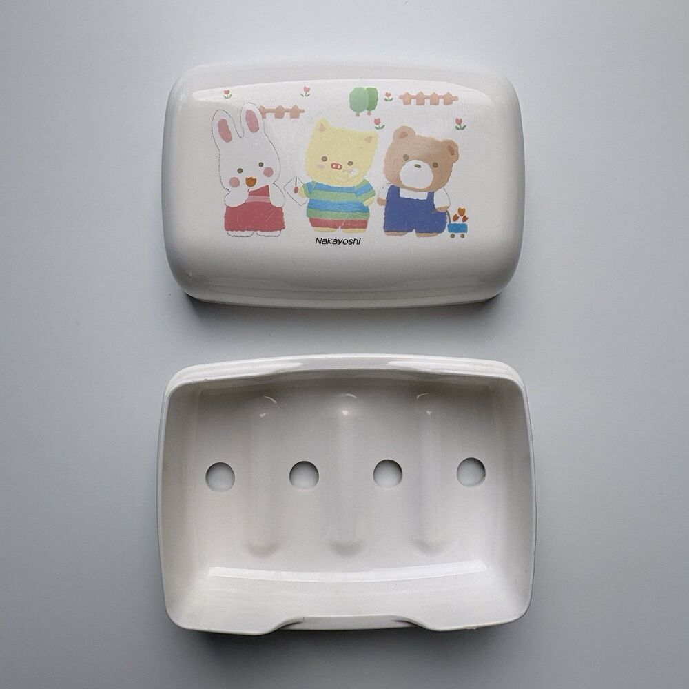 Vtg Sanrio Cheery Chums Soap Dish Retro Nakayoshi Bright Colors on White Japan - Picture 8 of 10